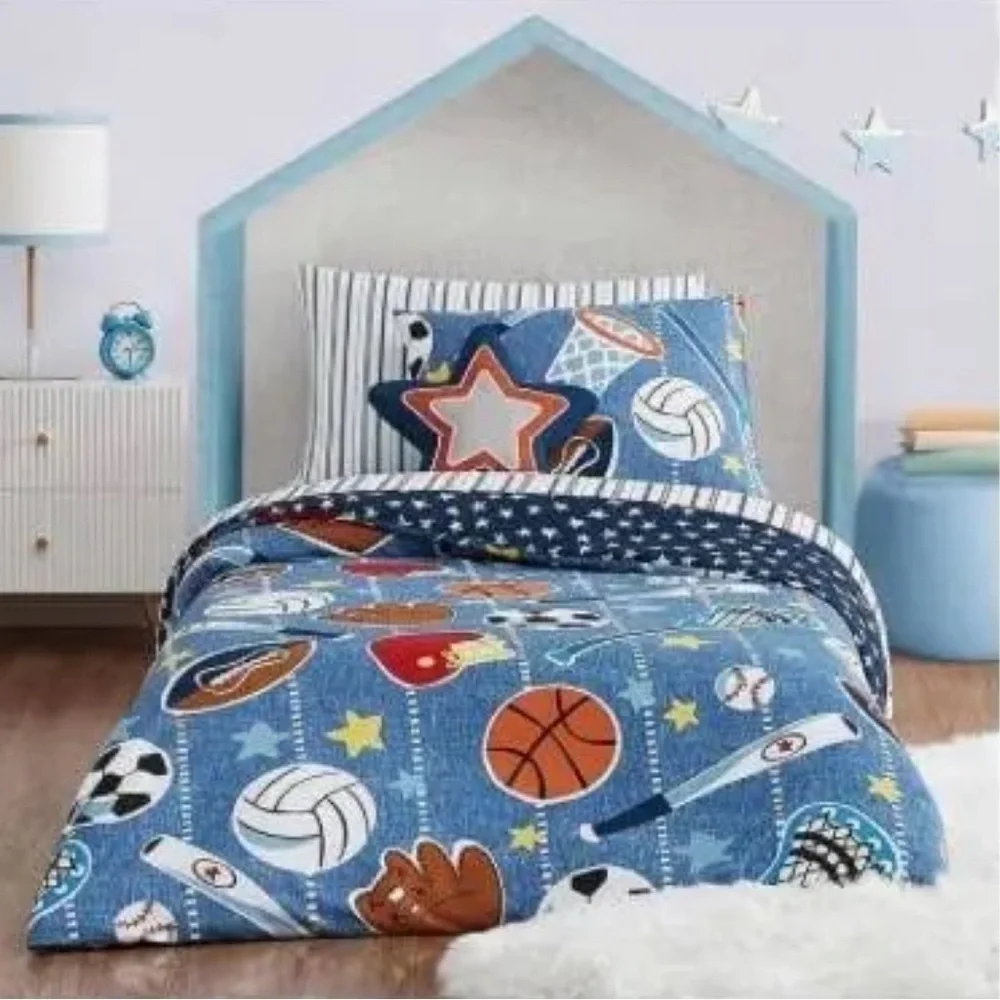 Mason & Mollie Sports 3 Piece Kids Boys Bedding Set Comforter Twin Twin XL NWT
